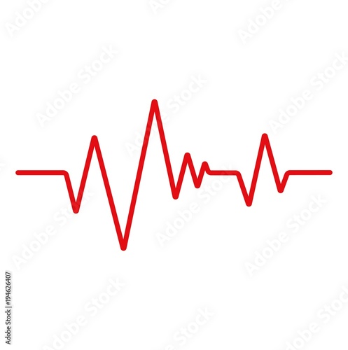 Heartbeat line. ECG. Cardiogram. Vector
