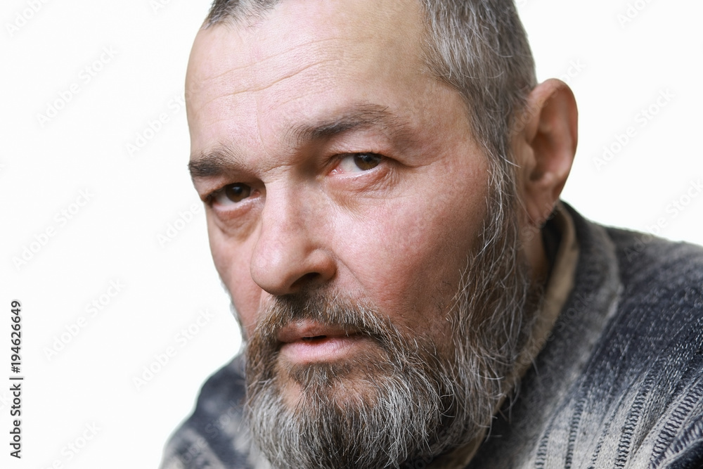 Real man on white Real man on white