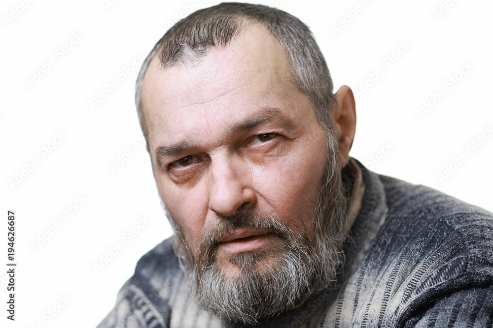 Obraz premium Real man on white