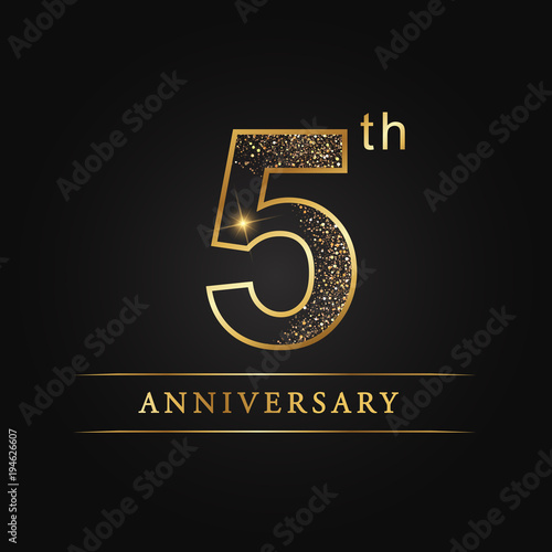 anniversary,aniversary, five years anniversary celebration logotype. 5th anniversary logo. fifth years. photo