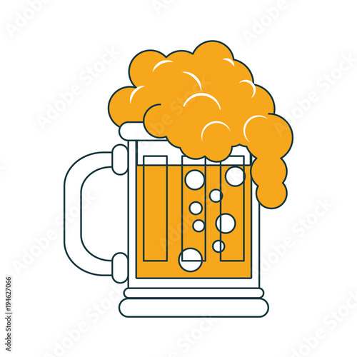 Beer glass cup vector illustration graphic design