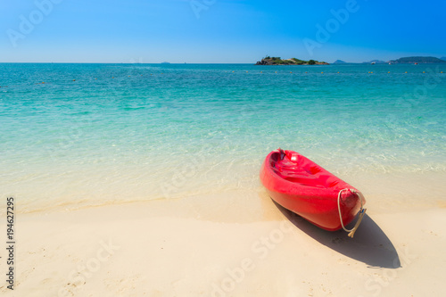 kayak on tropical beach