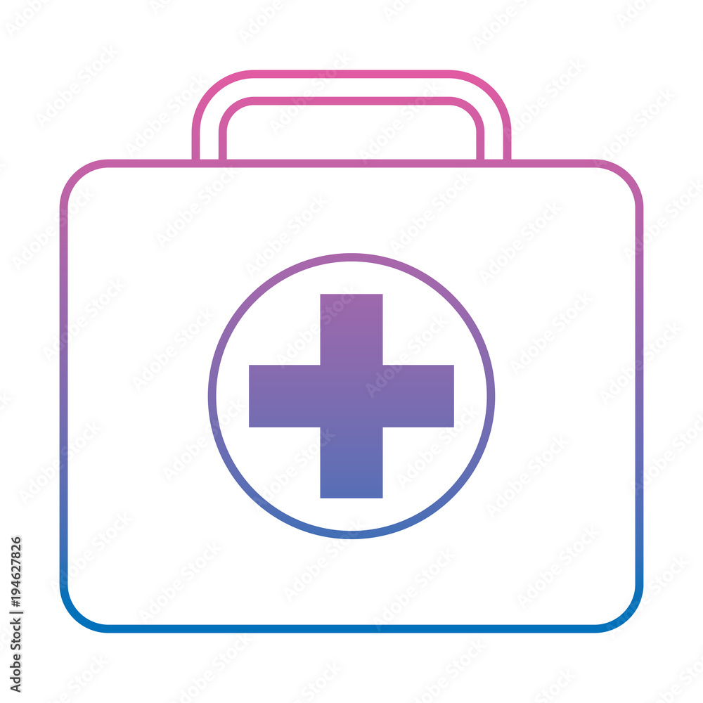 first aid kit icon image vector illustration design purple to blue ombre line first aid kit icon image vector illustration design purple to blue ombre line
