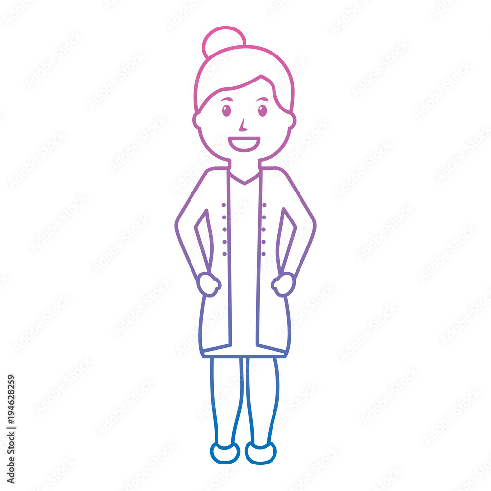 happy woman icon image vector illustration design purple to blue ombre line happy woman icon image vector illustration design purple to blue ombre line