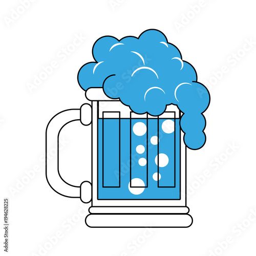 Beer glass cup vector illustration graphic design