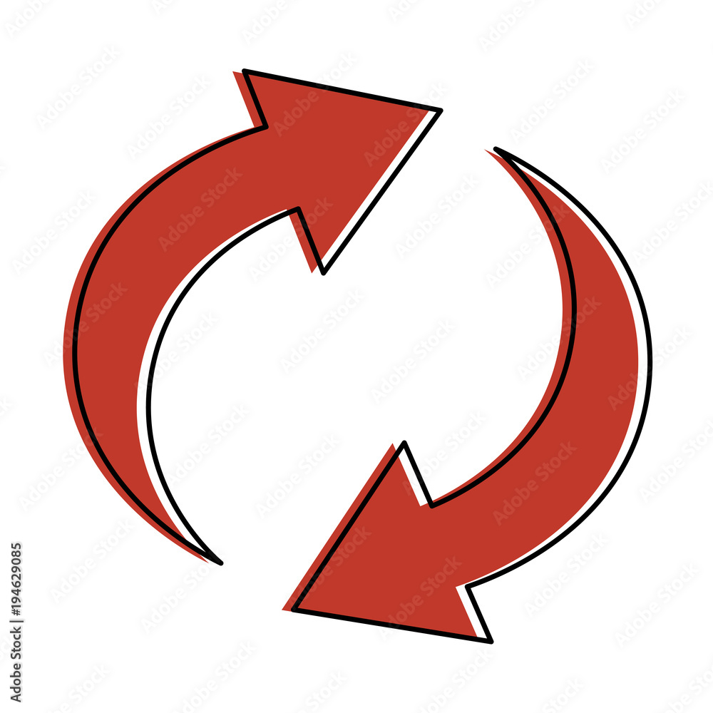 arrows reload around icon vector illustration design arrows reload around icon vector illustration design