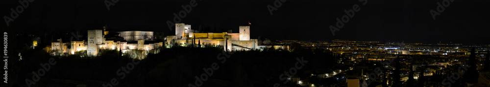 Landscape of Alhambra and Granada