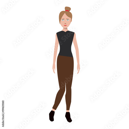 Fashion young woman vector illustration graphic design