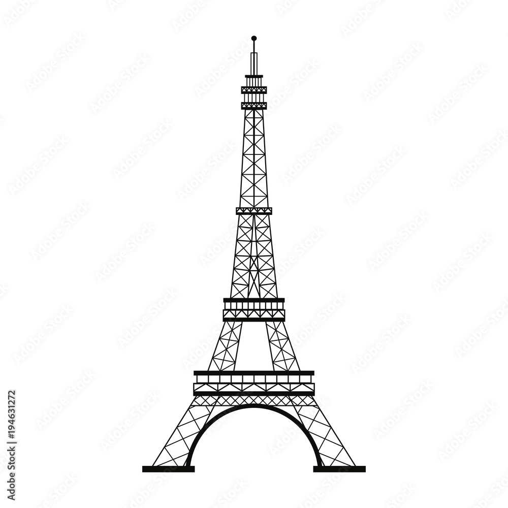 Eiffel tower symbol vector illustration graphic design