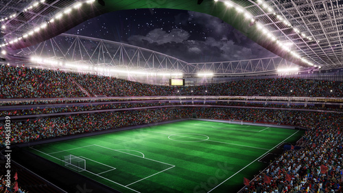 Soccer Stadium with Illumination  photo