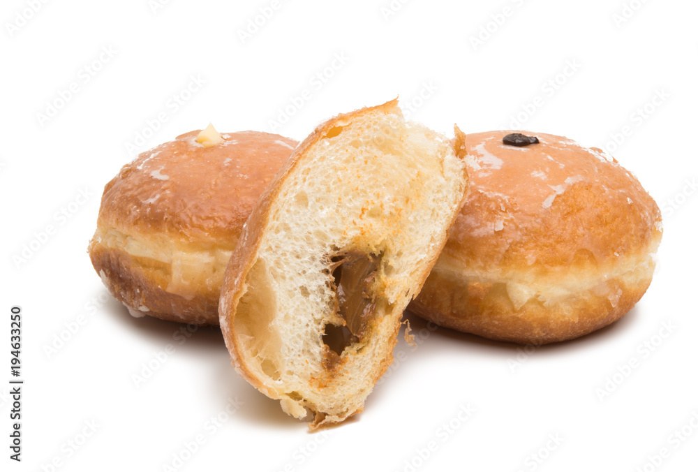 donuts with a stuffing isolated