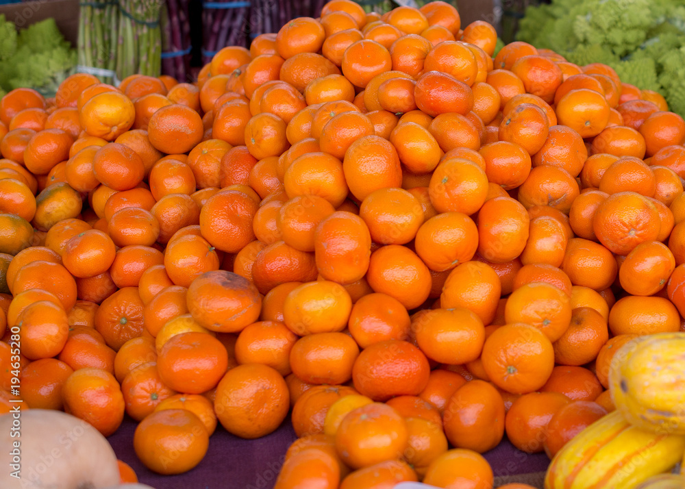 Cuties Mandarins in farmers market texture or background