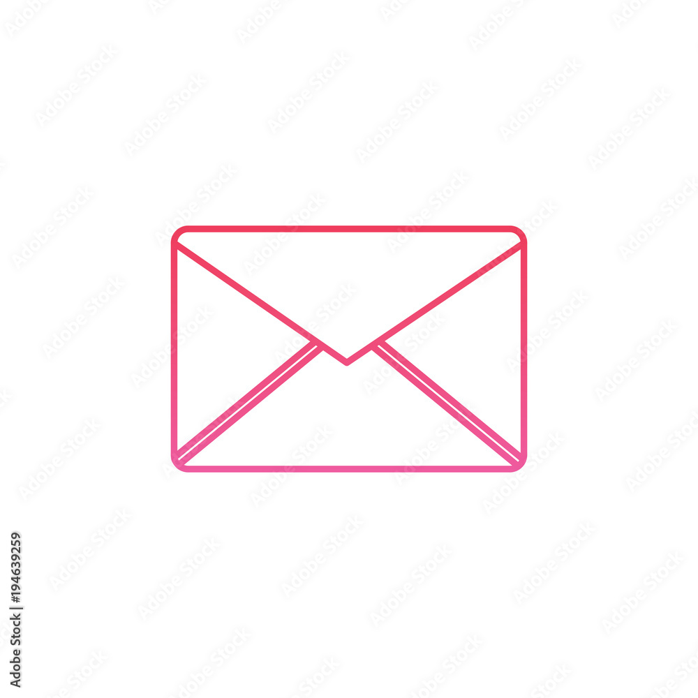 message envelope icon image vector illustration design pink line message envelope icon image vector illustration design pink line