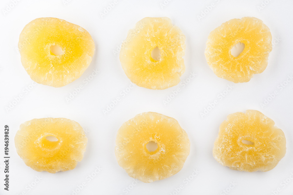 Dried pineapple background studio quality Dried pineapple background studio quality