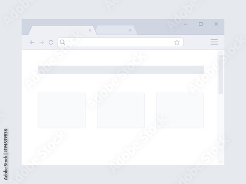 Flat internet browser window