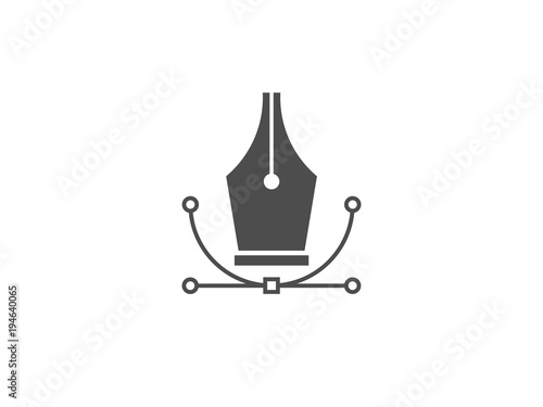 Pen tool icon. Graphic design symbol