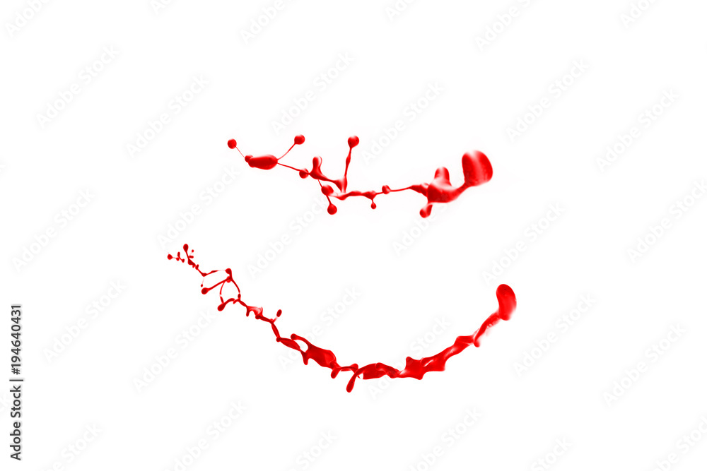 Red paint splash isolated on white background. Red paint splash isolated on white background.