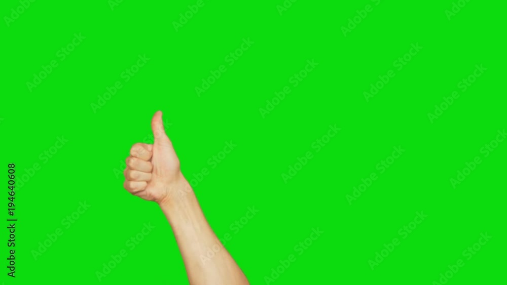 Right hand giving thumb up isolated on green background. Good symbol. Alpha channel, keyed green screen. transparent background. Right hand giving thumb up isolated on green background. Good symbol. Alpha channel, keyed green screen. transparent background.