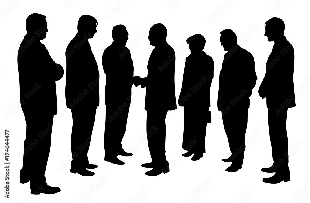 Business people group at a meeting shaking hands