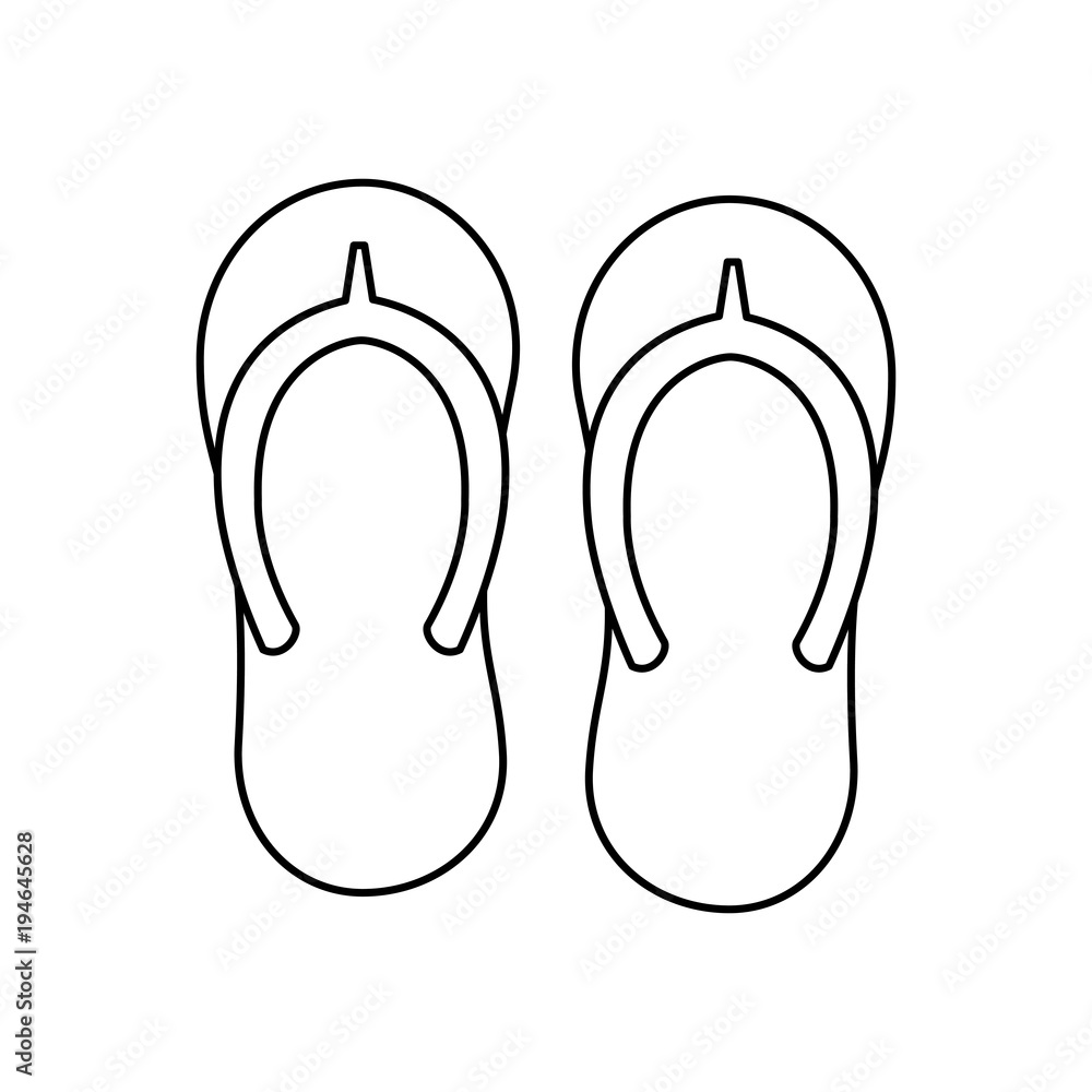 flip flops sandals beach icon image vector illustration design flip flops sandals beach icon image vector illustration design