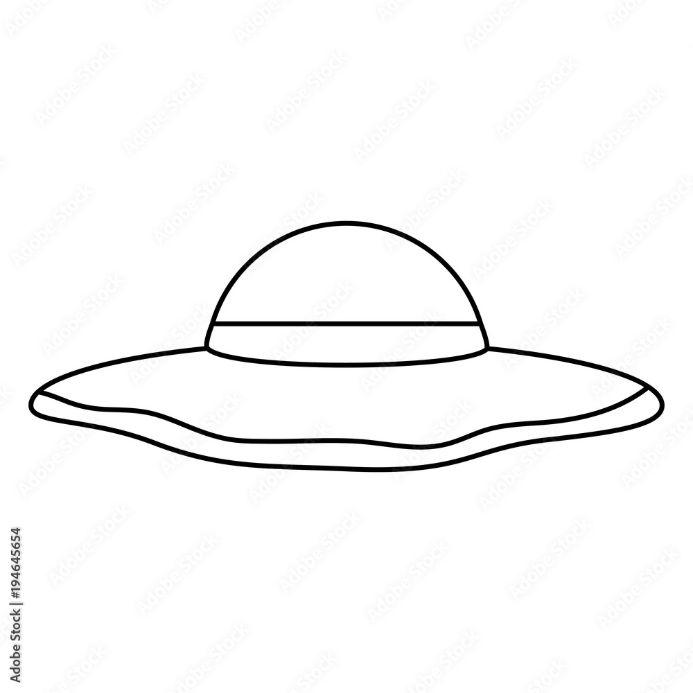 sun hat woman icon image vector illustration design sun hat woman icon image vector illustration design