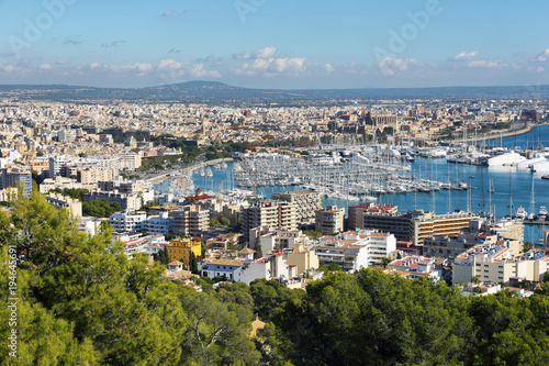 Palma Majorca and Marina Port views, Spain Balearic Islands. © estivillml