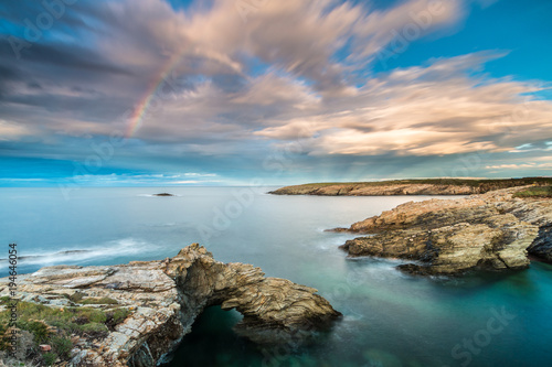 the sunsets in the sea of the coasts and beaches of Galicia and Asturias have nothing to envy to other parts of the world, where the spectacular colors of the clouds, rainbows, rays of light, natural  © AGUS