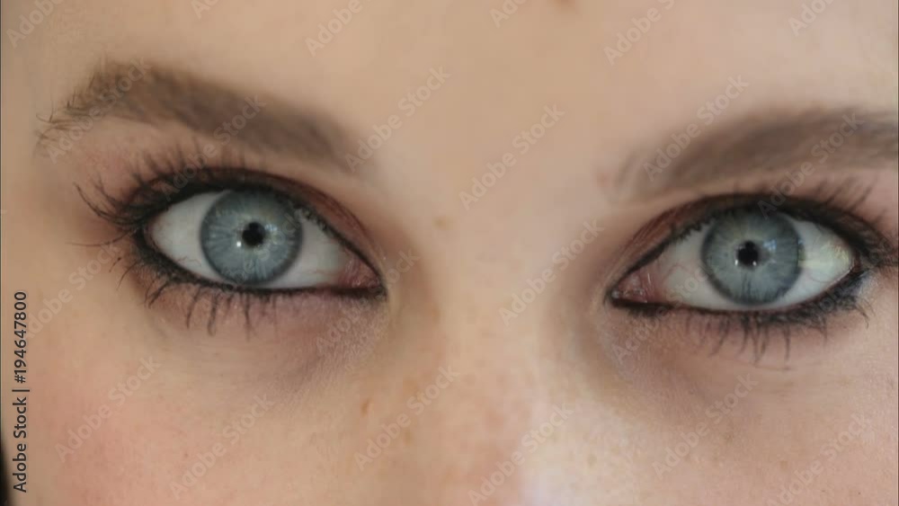 Beautiful eyes of a young girl close-up Beautiful eyes of a young girl close-up