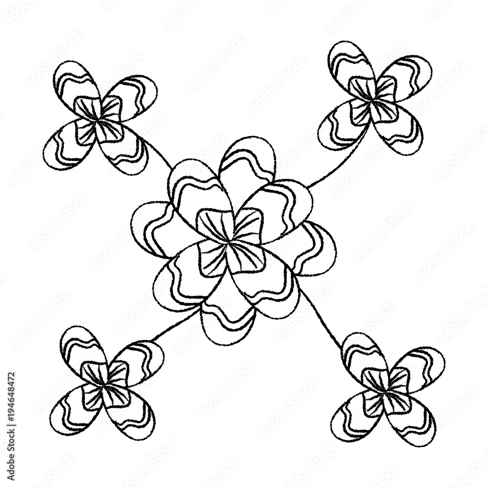 assorted flowers emblem wild icon image vector illustration design black sketch line assorted flowers emblem wild icon image vector illustration design black sketch line