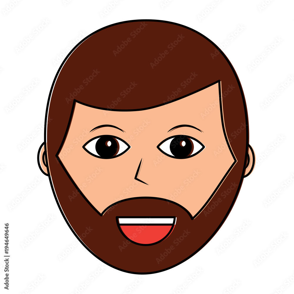 happy man with beard icon image vector illustration design happy man with beard icon image vector illustration design