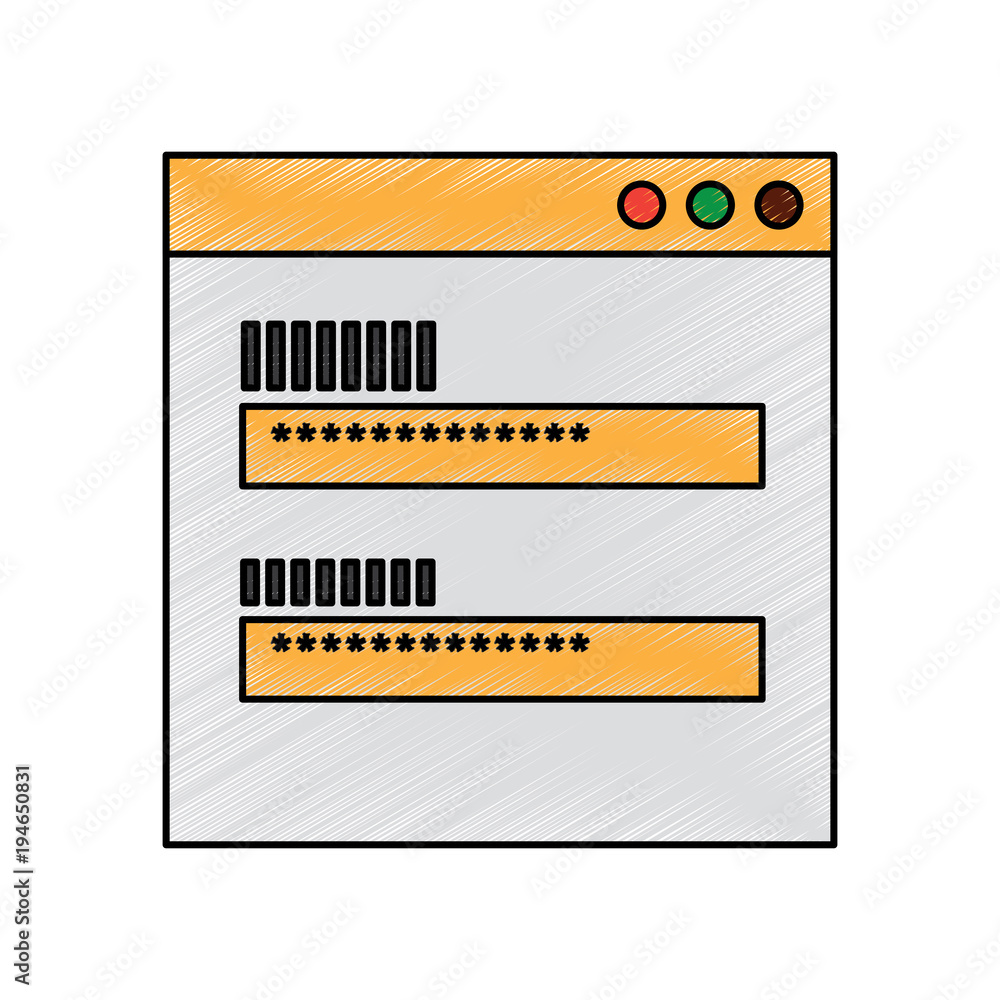 screen access login password security vector illustration drawing design screen access login password security vector illustration drawing design