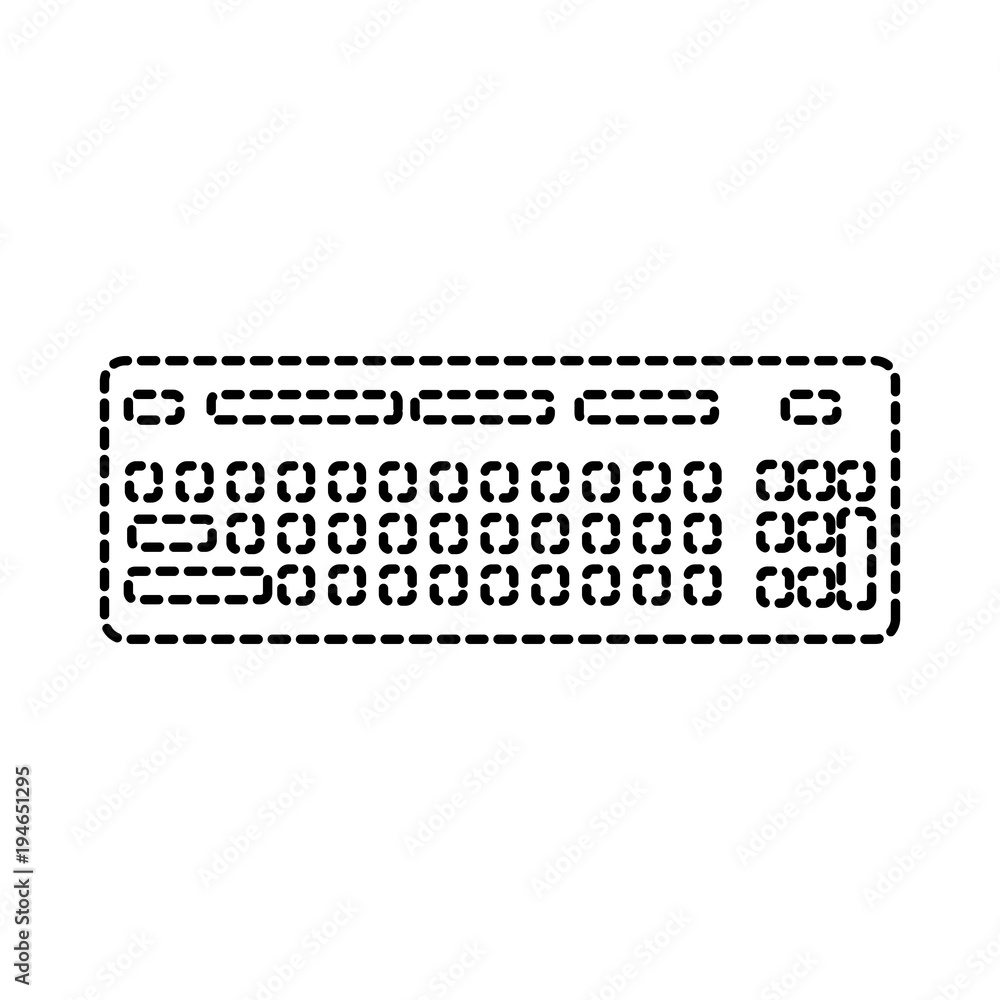 Vektorová grafika „keyboard hardware technology device hardware vector  illustration dotted line design“ ze služby Stock | Adobe Stock
