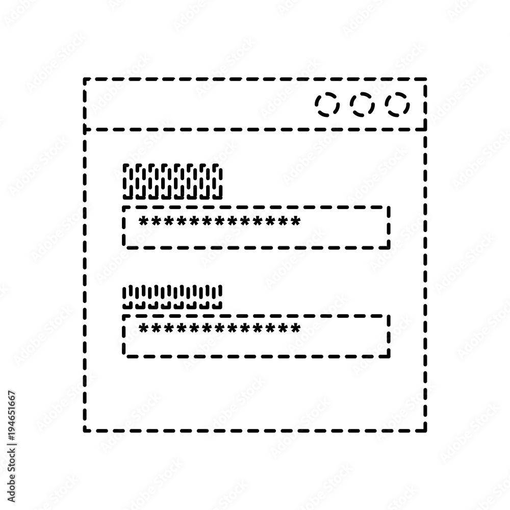 screen access login password security vector illustration dotted line design screen access login password security vector illustration dotted line design