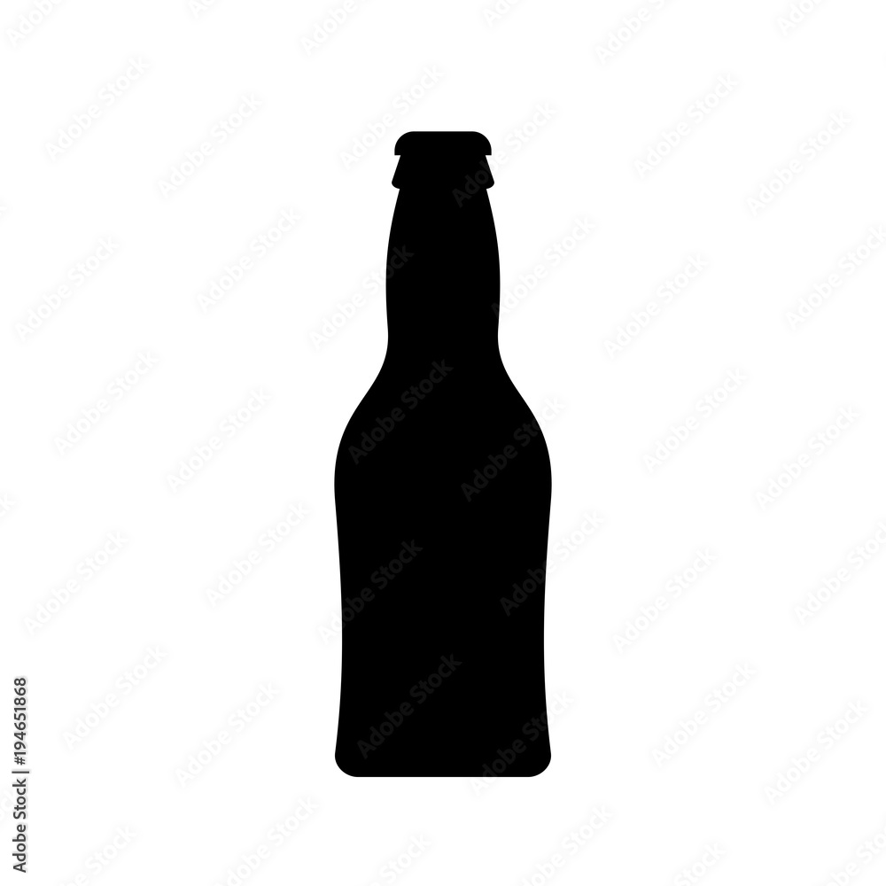 Small beer bottle vector icon Small beer bottle vector icon