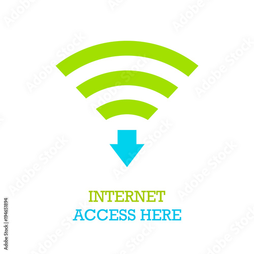 Free public wi-fi vector emblem