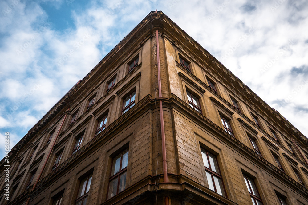 corner of the historic building in center of Prague, Czech republic corner of the historic building in center of Prague, Czech republic