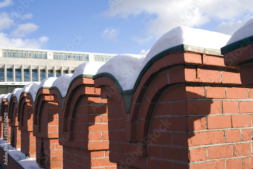 Moscow Kremlin. Color winter photo.