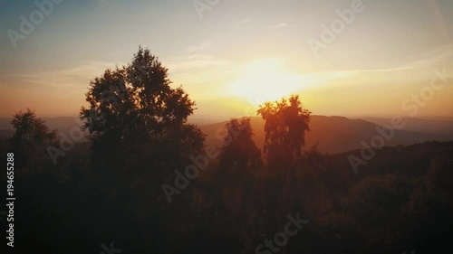 Fly Over Sunset Mountain