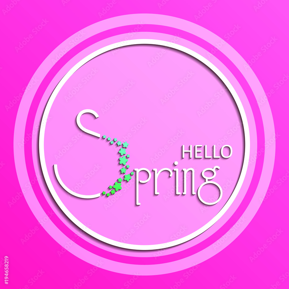 Obraz premium Spring. Springtime decoration banner. Greeting card. Vector illustration. 