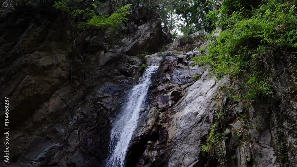 Beautiful and suggestive waterfall in the wood- Valli Cupe, Italy Beautiful and suggestive waterfall in the wood- Valli Cupe, Italy
