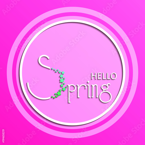 Spring. Springtime decoration banner. Greeting card. Vector illustration. 