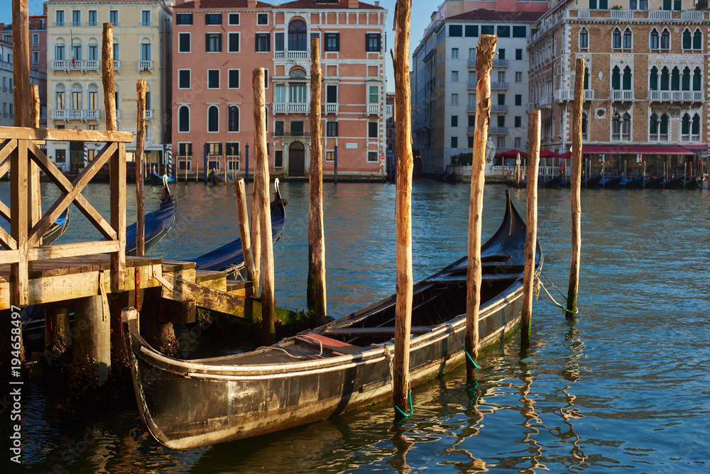 Battered Gondola, Venice, Italy