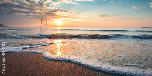 Fototapeta Naklejka Na Ścianę i Meble -  Sunrise on a beach in Italy