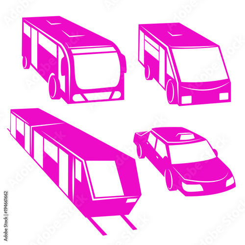 transporte publico iconos