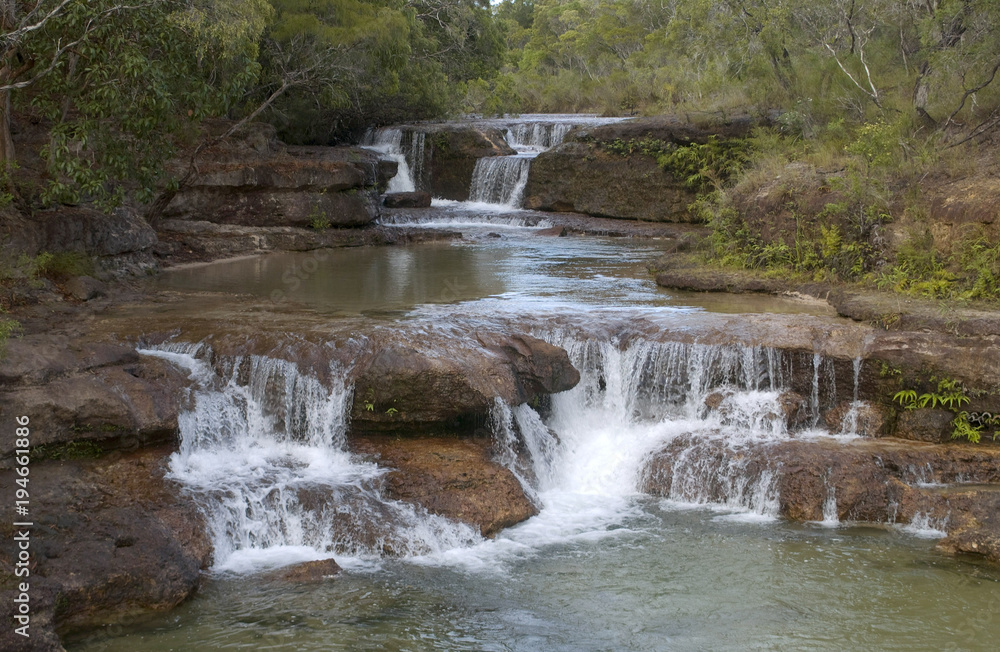 Fototapeta premium Twin falls waterfall, Cape York, Queensland, Australia.