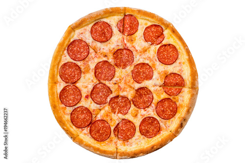 pizza pepperoni isolate