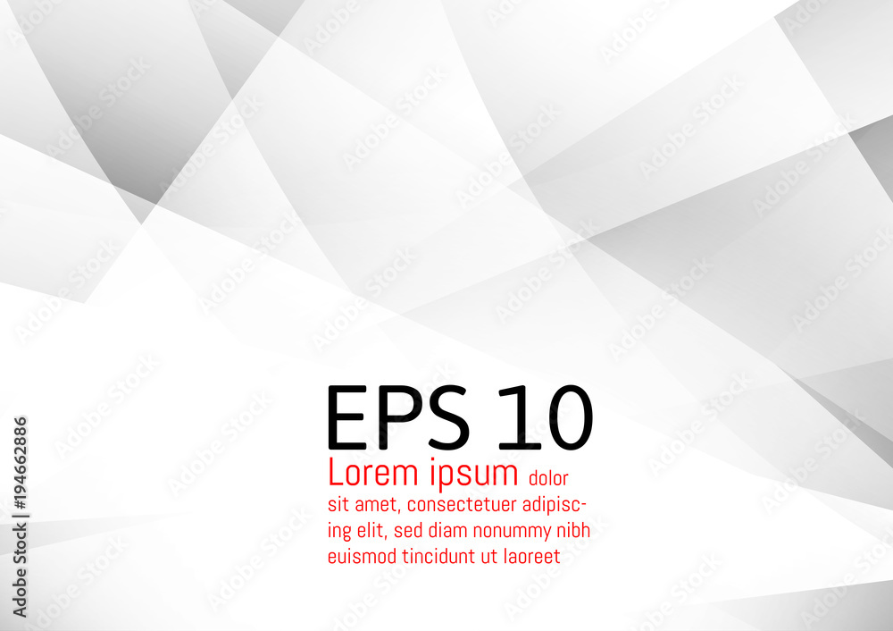 Fototapeta premium Gray and white color geometric modern design background design, Vector Illustration