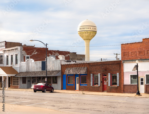 Photography Hometown USA American small town main street business storefronts