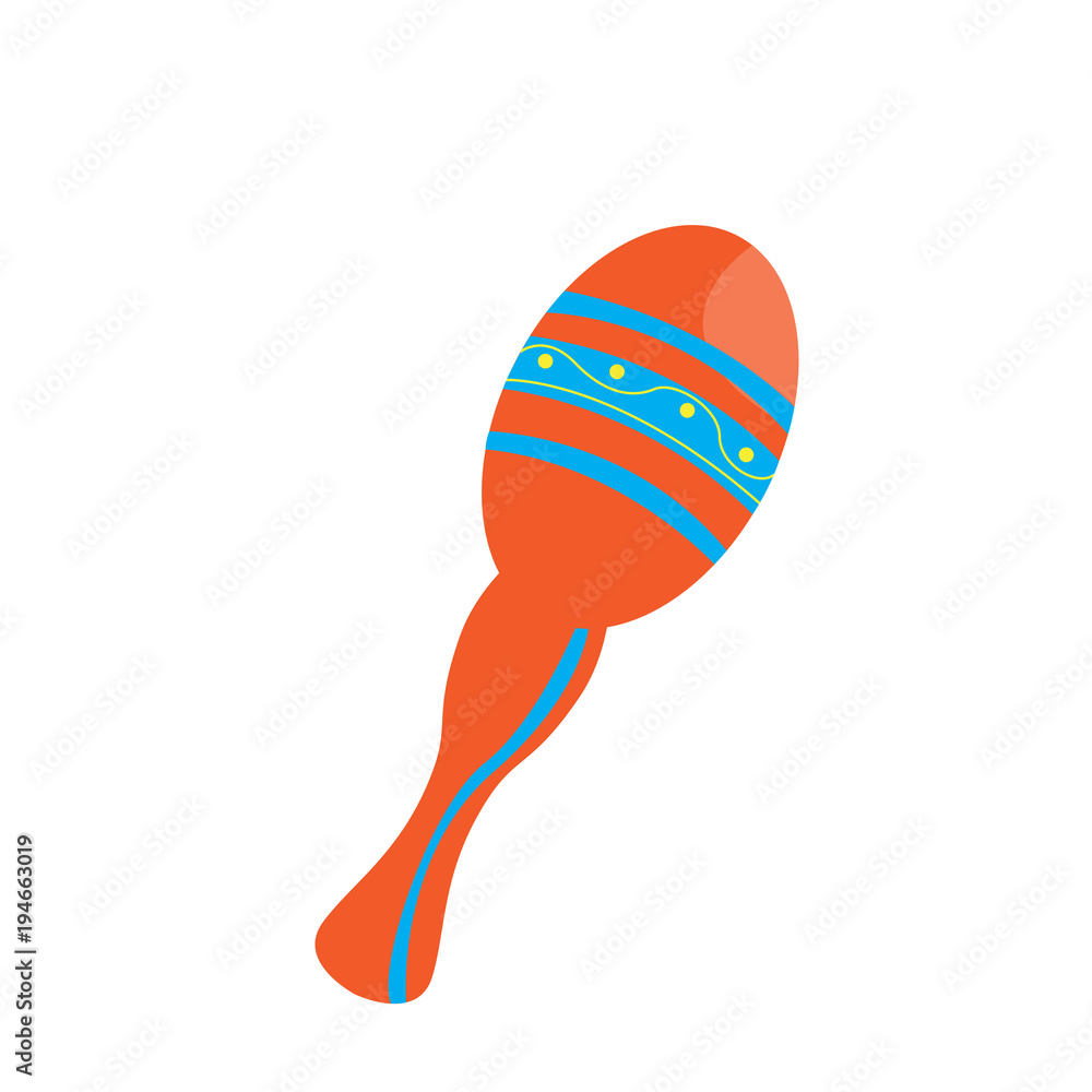 Colored maraca toy icon Colored maraca toy icon