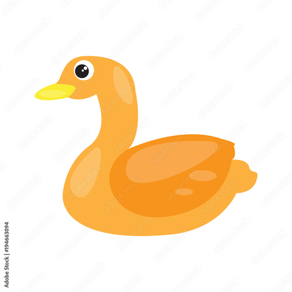 Colored rubber duck toy icon Colored rubber duck toy icon